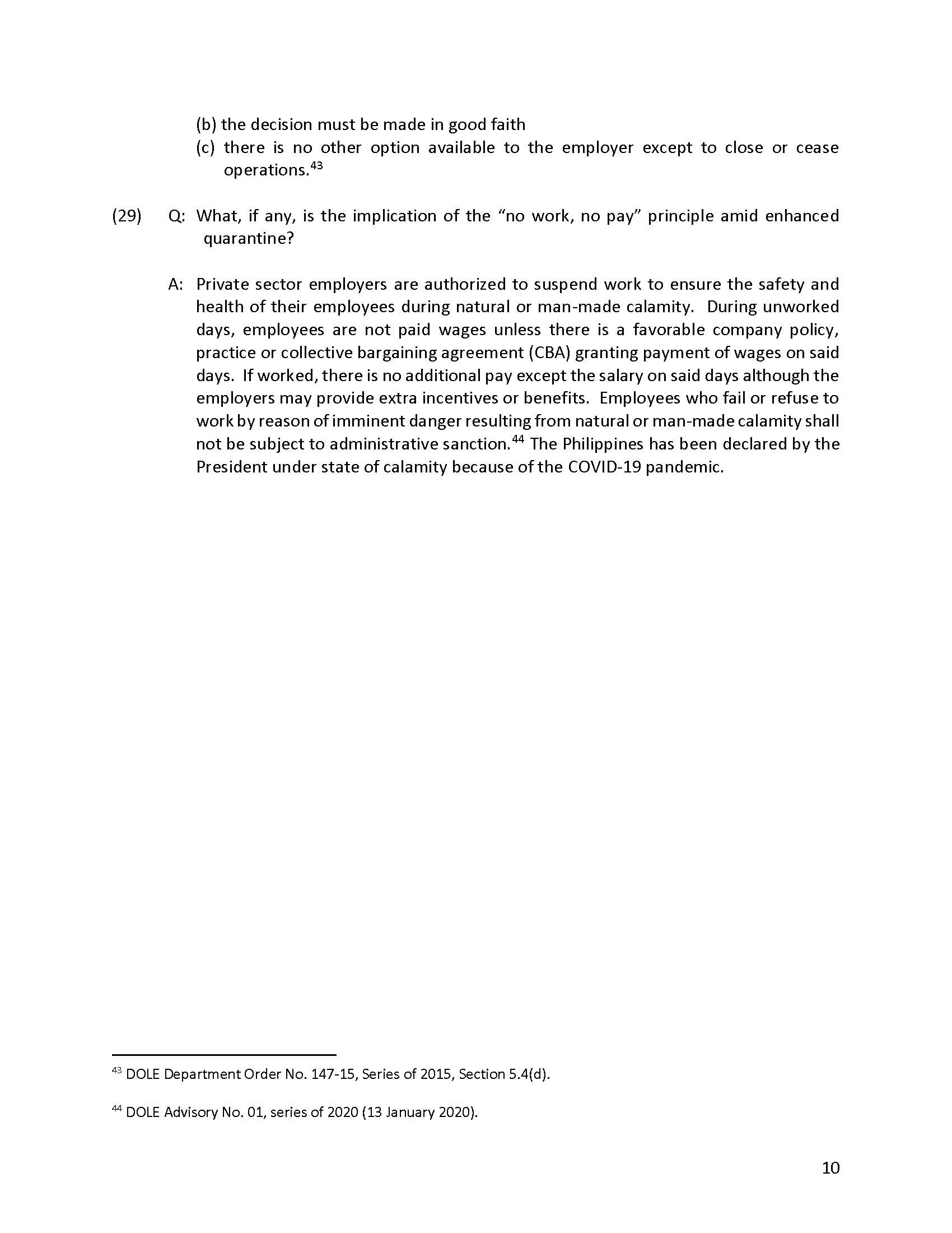 Employer Options amid Quarantine FAQ by Atty. Elmar Galacio 1 Page 10